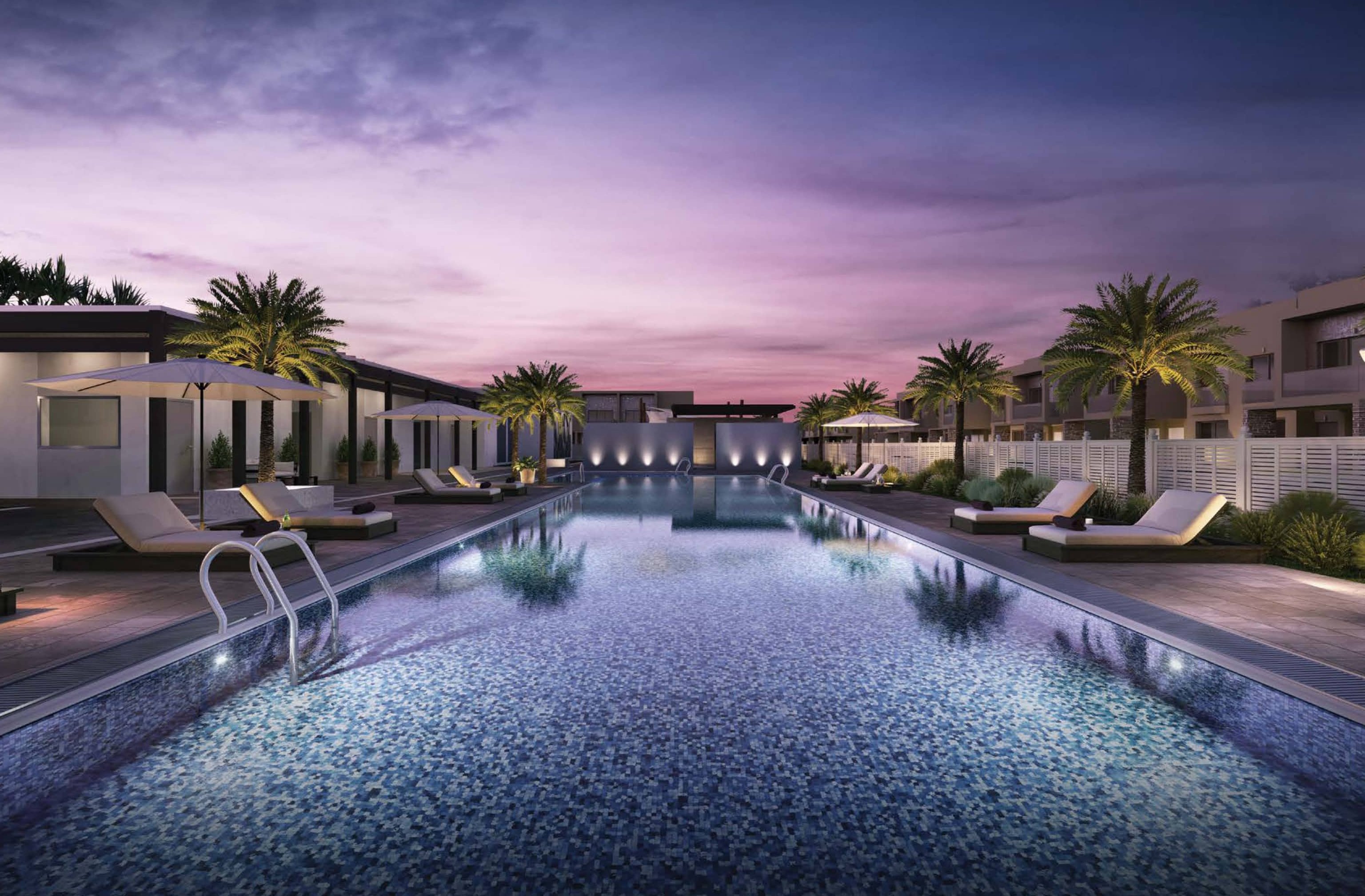 Yas Acres North Bay waterfront masterplan overlooking the Yas Island coastline
