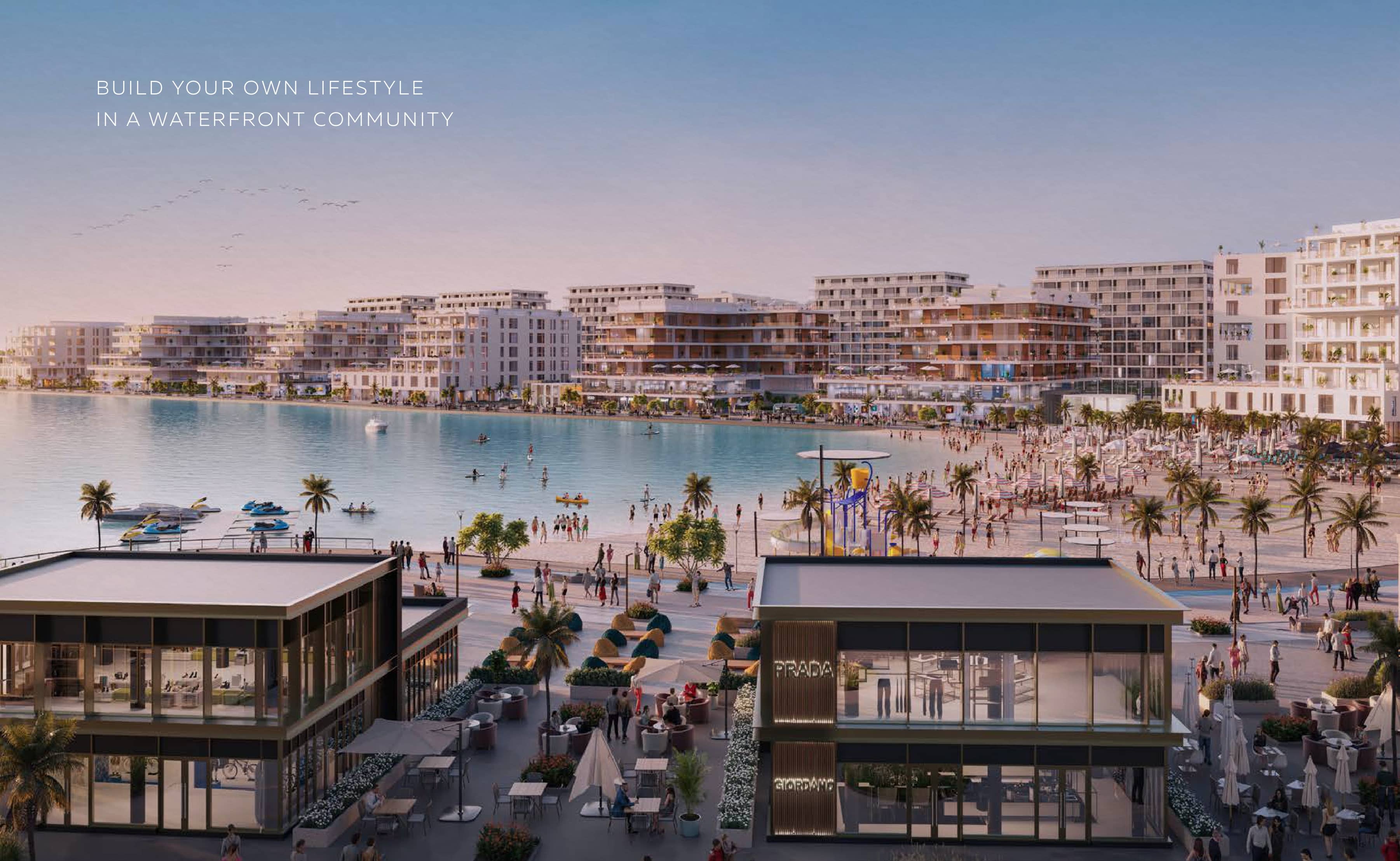 Yas Acres North Bay residential plots surrounded by landscaped green spaces