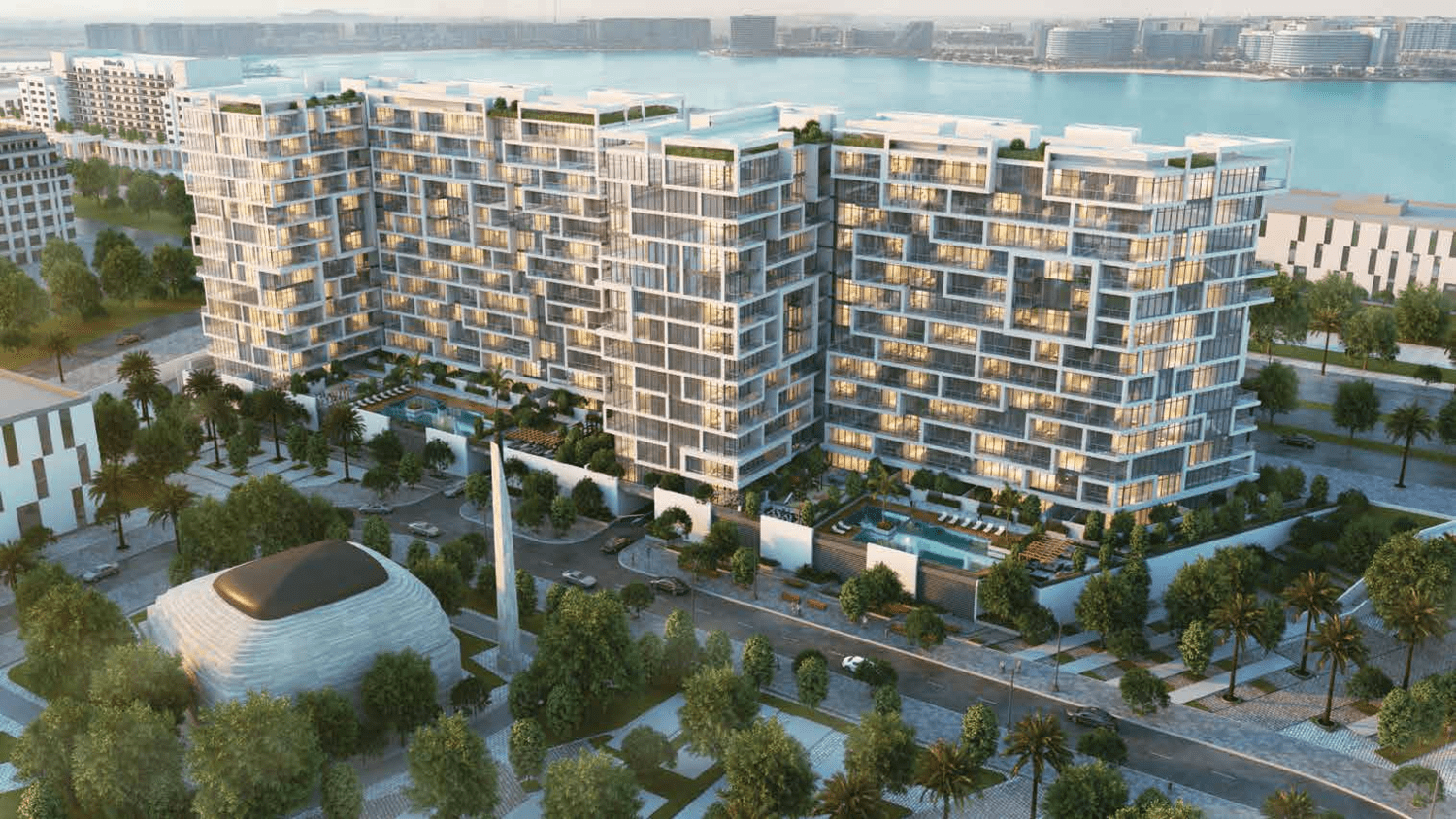 Reportage Diva Towers premium residential exterior on Yas Island