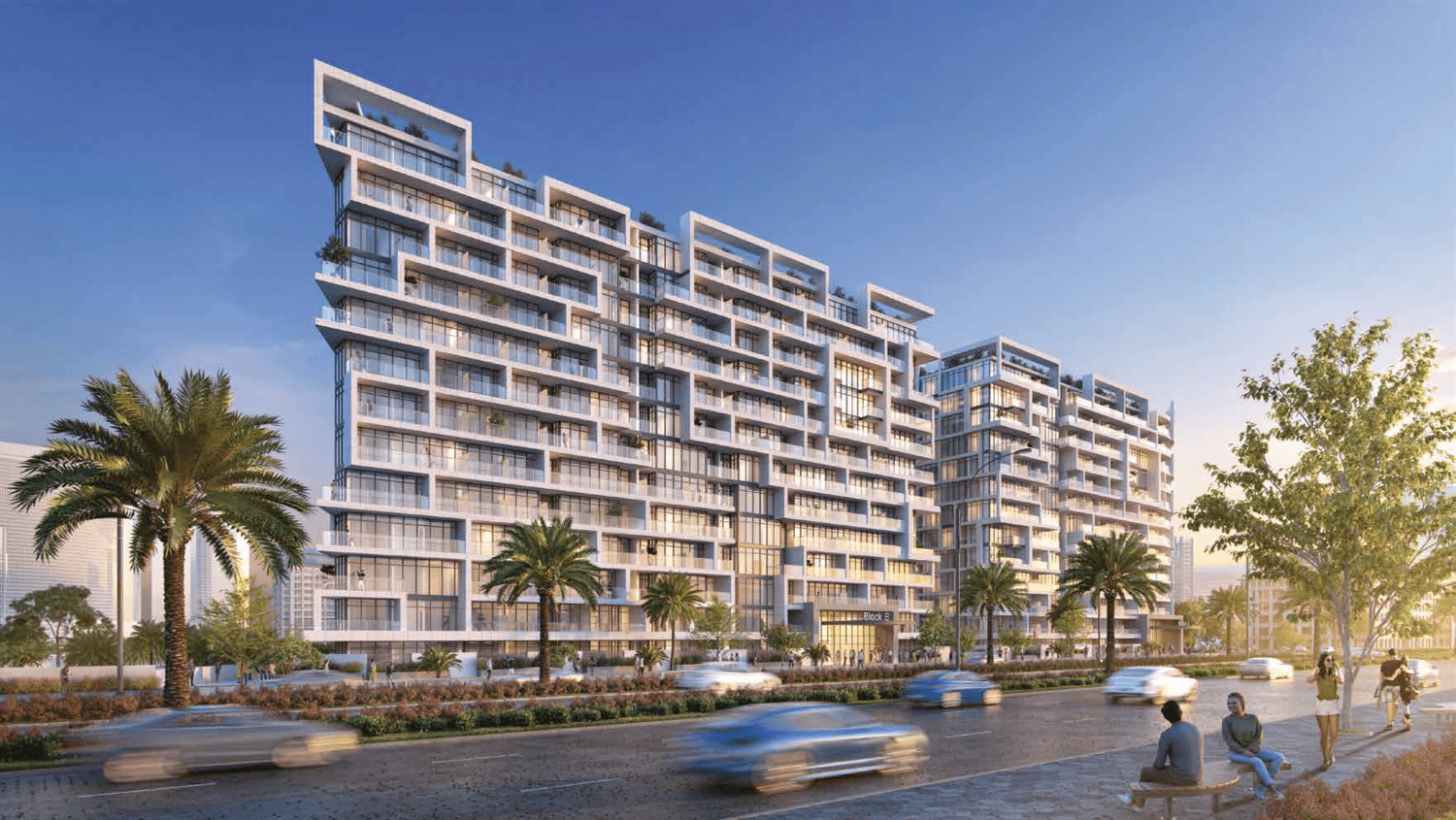 Diva by Reportage modern residential facade overlooking Yas Bay