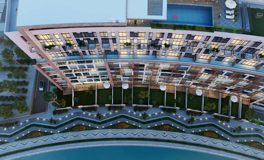 Perla 2 Reportage residential building with modern glass facade in Yas Bay