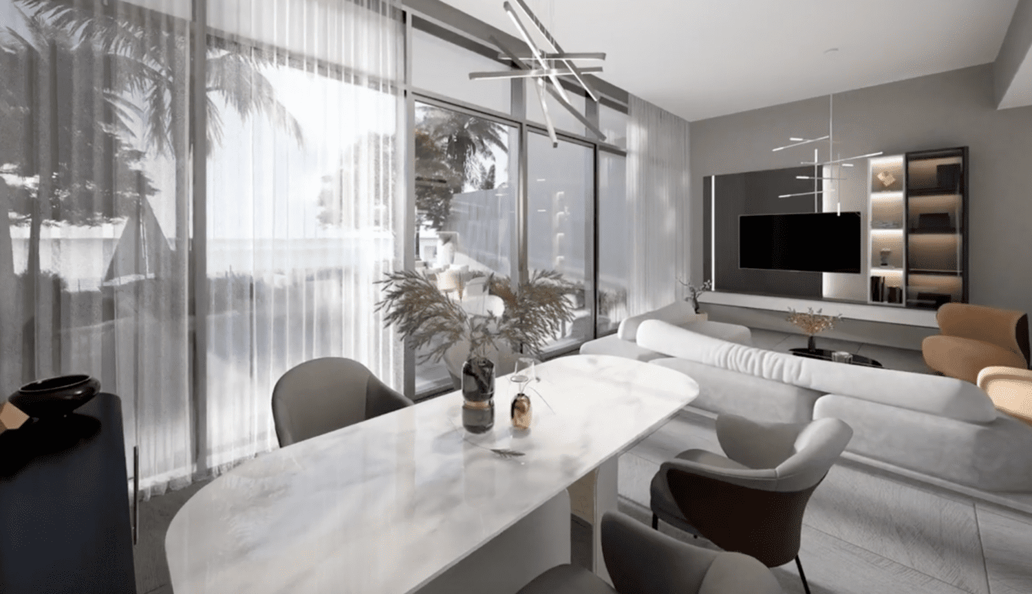 The Icon Tower contemporary kitchen with modern cabinetry and appliances