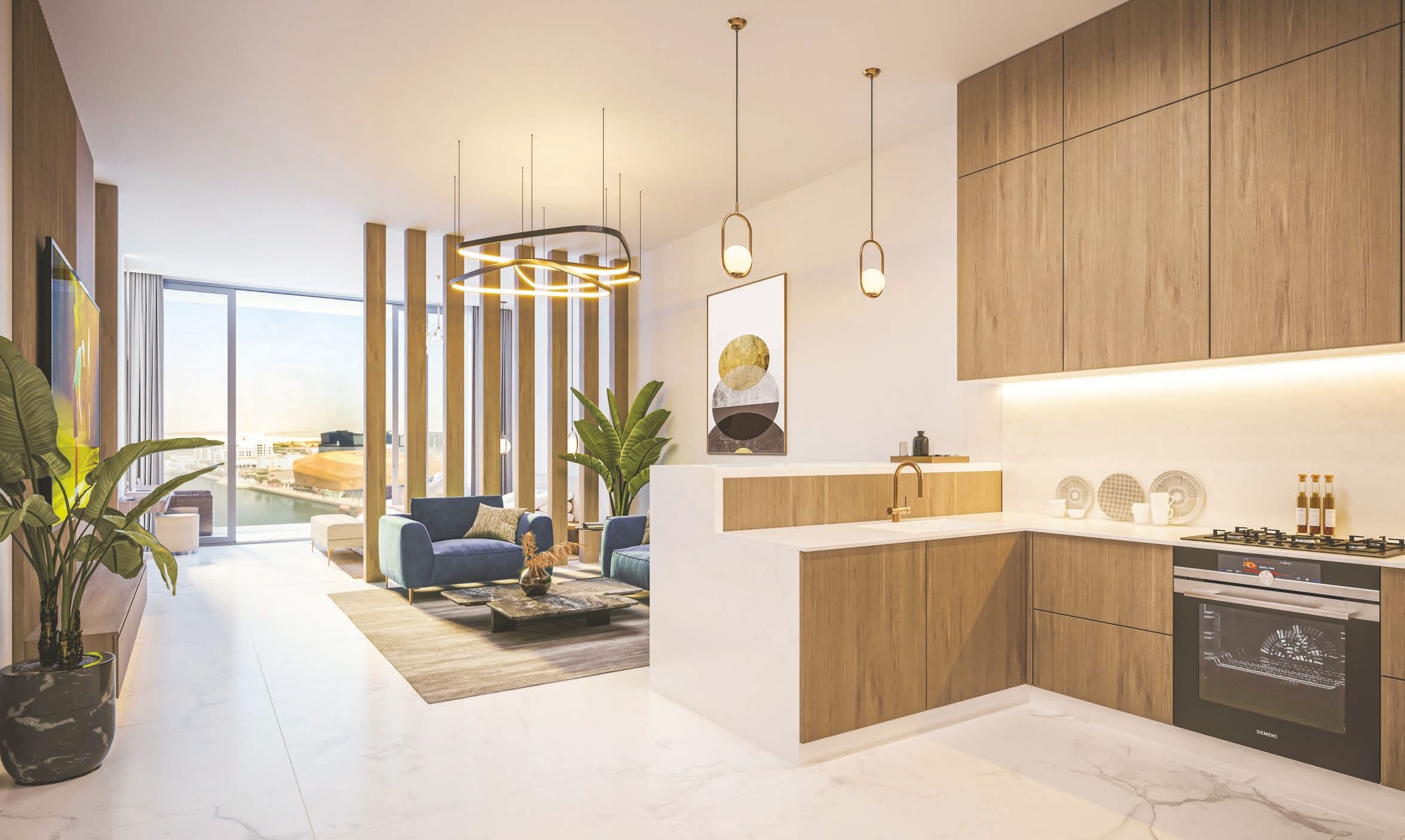 The Bay Residence 2 contemporary kitchen with modern cabinets and appliances