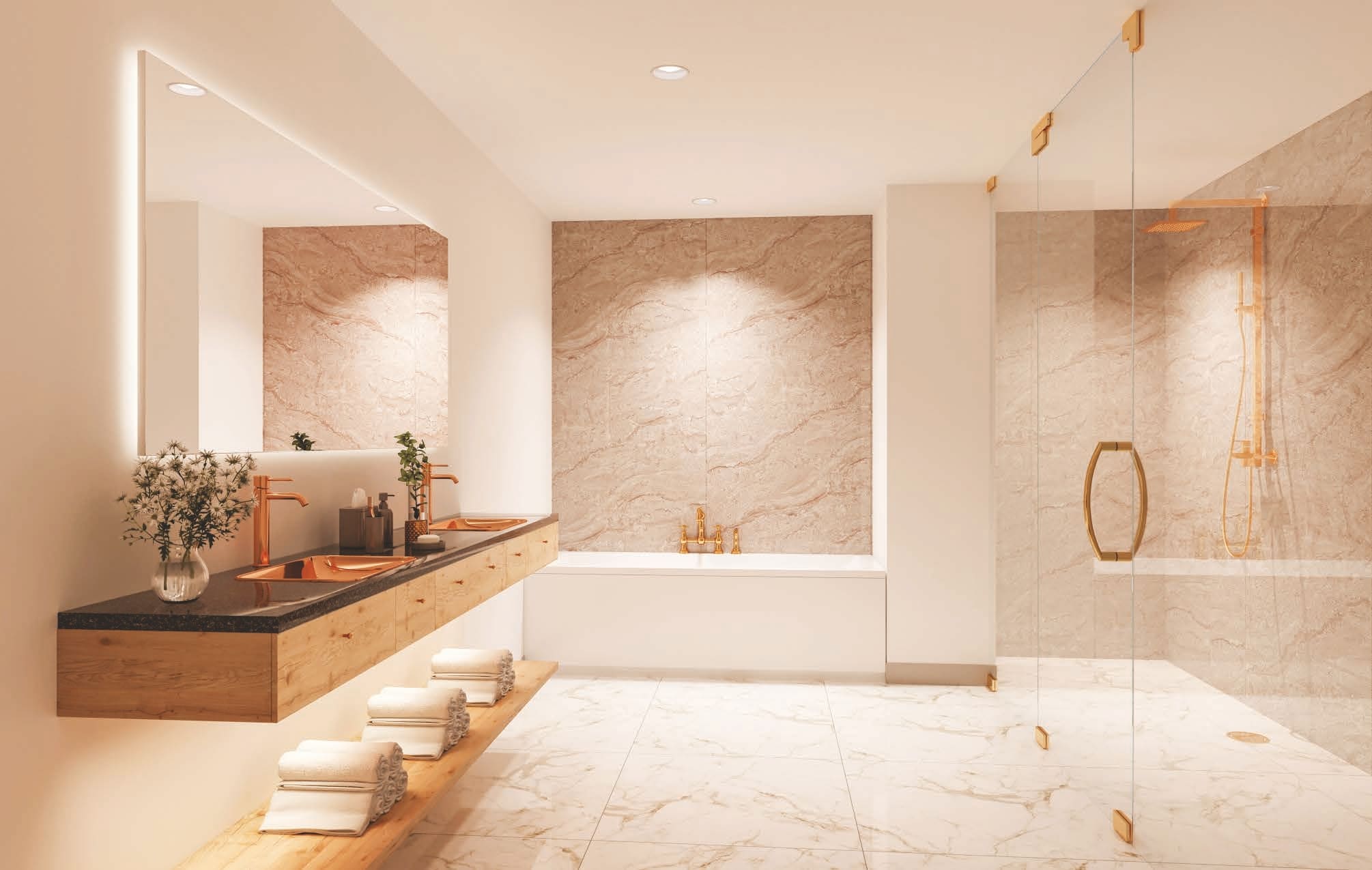 The Bay Residence 2 elegant bathroom with modern fixtures and finishes