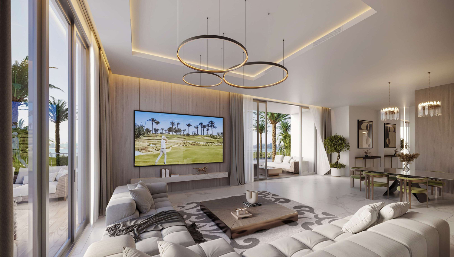The Bay Residence 2 modern living room with elegant contemporary interiors